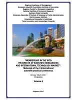 MEMBERSHIP IN THE WTO: PROSPECTS OF SCIENTIFIC RESEARCHES AND INTERNATIONAL TECHNOLOGY MARKET