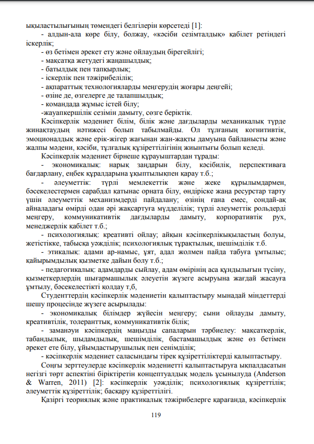 Формирование предпринимательской культуры студентов
