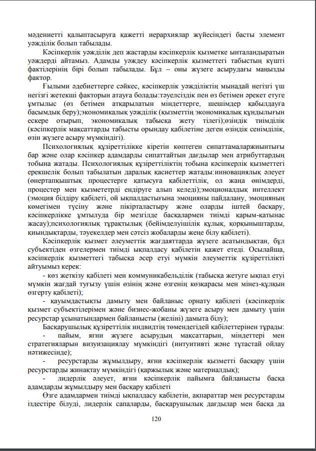 Формирование предпринимательской культуры студентов
