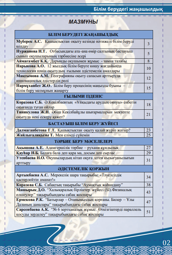 Маңғыстау əдіскері№ 4.2 (25) 2020