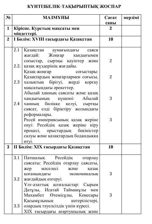 Қазақстанның Жаңа заман тарихы: XVIII ғасырдан XX ғасырдың басына дейін